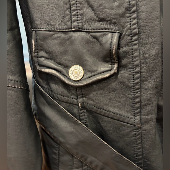 Free People Distressed Leather Jacket - Picture 3 of 7